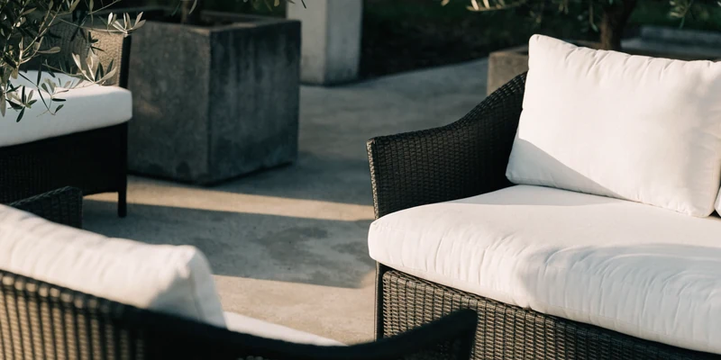 Black wicker patio furniture