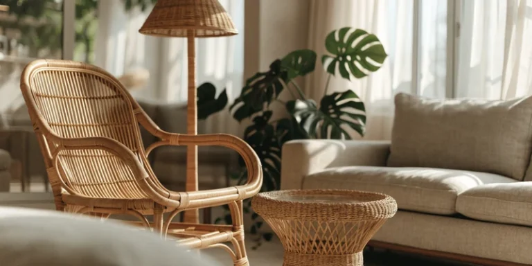 Indoor rattan furniture