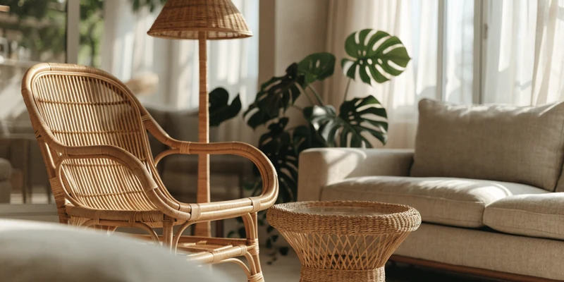 Indoor rattan furniture