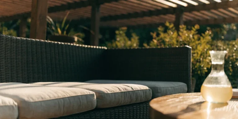 Outdoor wicker couch