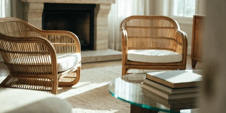 Rattan chairs for living room