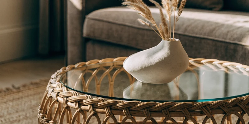 Rattan coffee table
