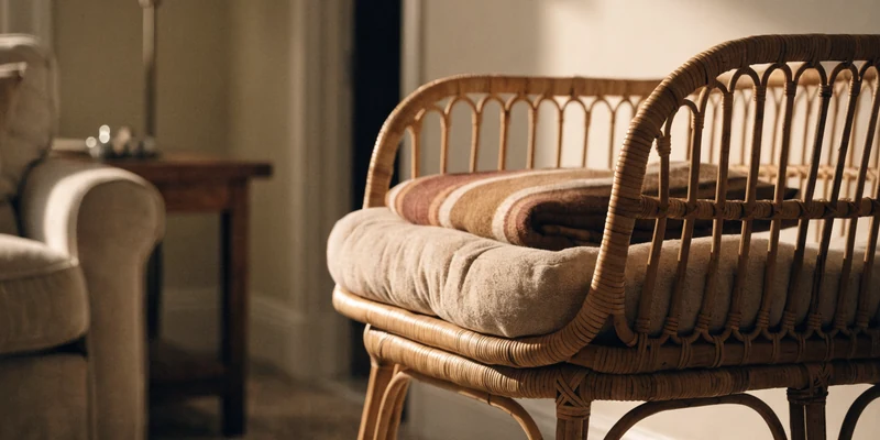 Rattan dog bed