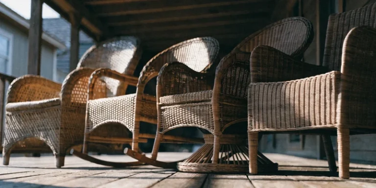 Wicker patio chairs