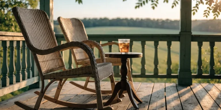 Wicker rocking chairs for porch