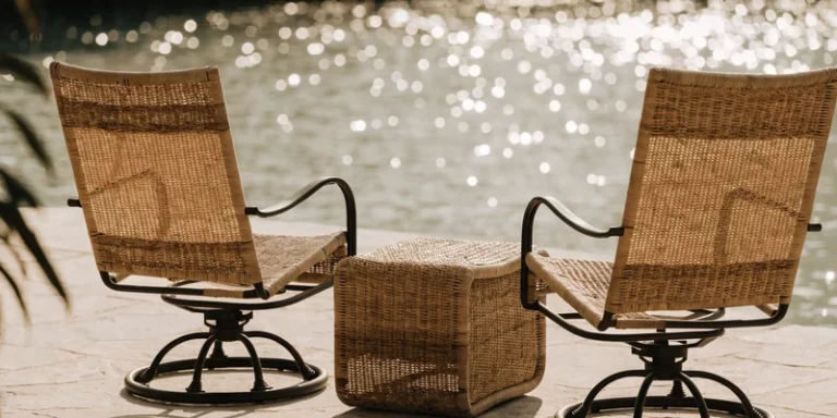 Wicker swivel rocker patio chairs